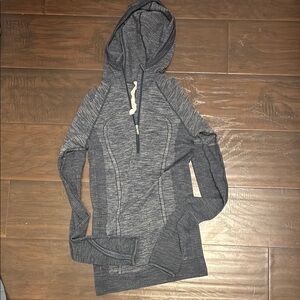 Lululemon Athletica Gray Fitted Ribbed Hoodie